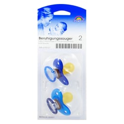Beruhigungssauger Kirsch Latex 6-18M bicolor-blau