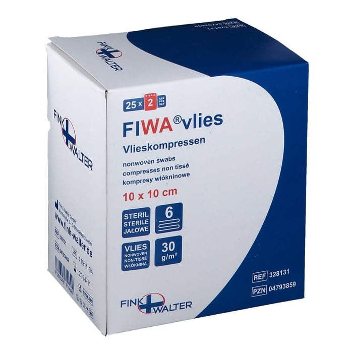 Vlieskompressen steril 10x10cm 6-fach