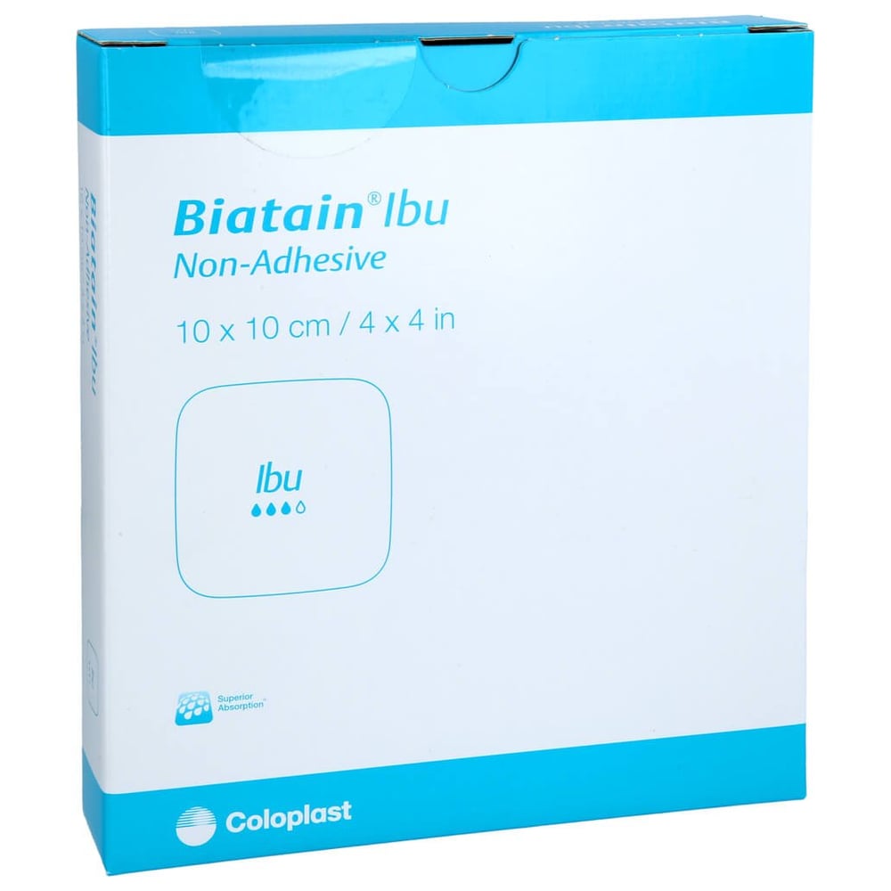 Biatain Ibu Schaumverband 10x10 cm nicht haftend