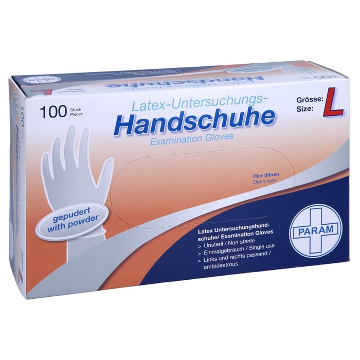 Einmal Handschuhe Latex gepudert L