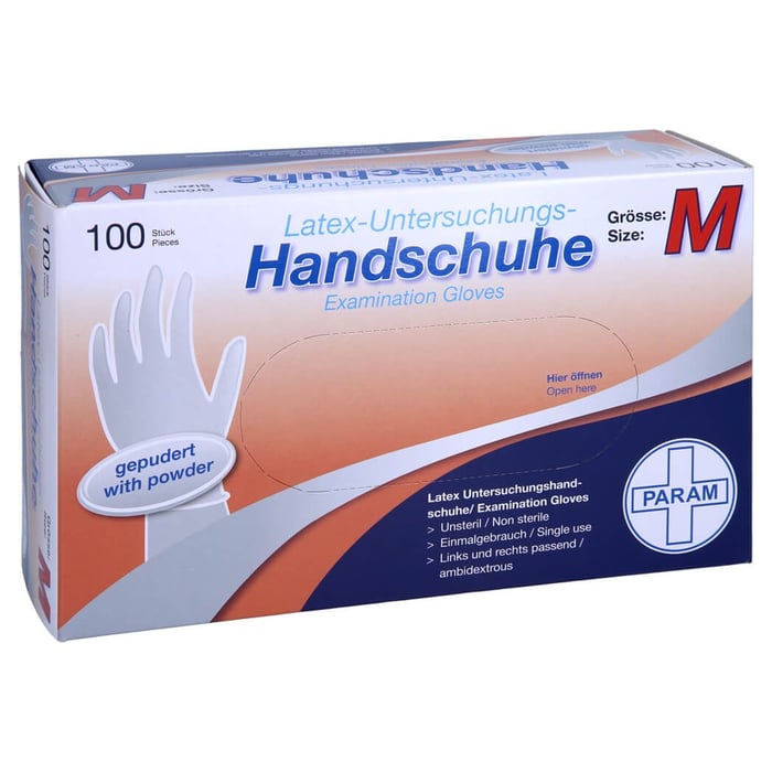 Einmal Handschuhe Latex gepudert M