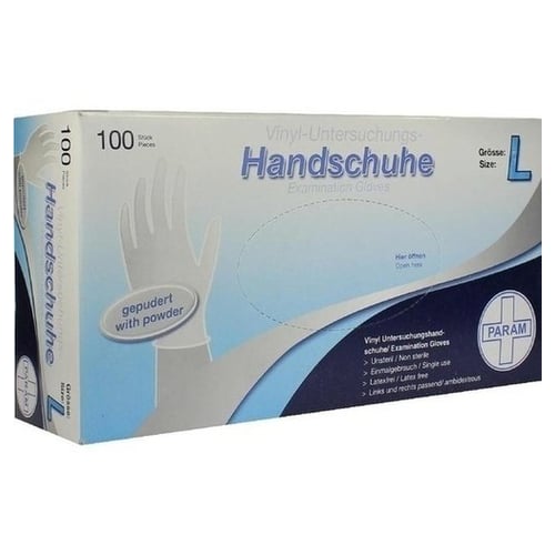 Einmal Handschuhe Vinyl gepudert L