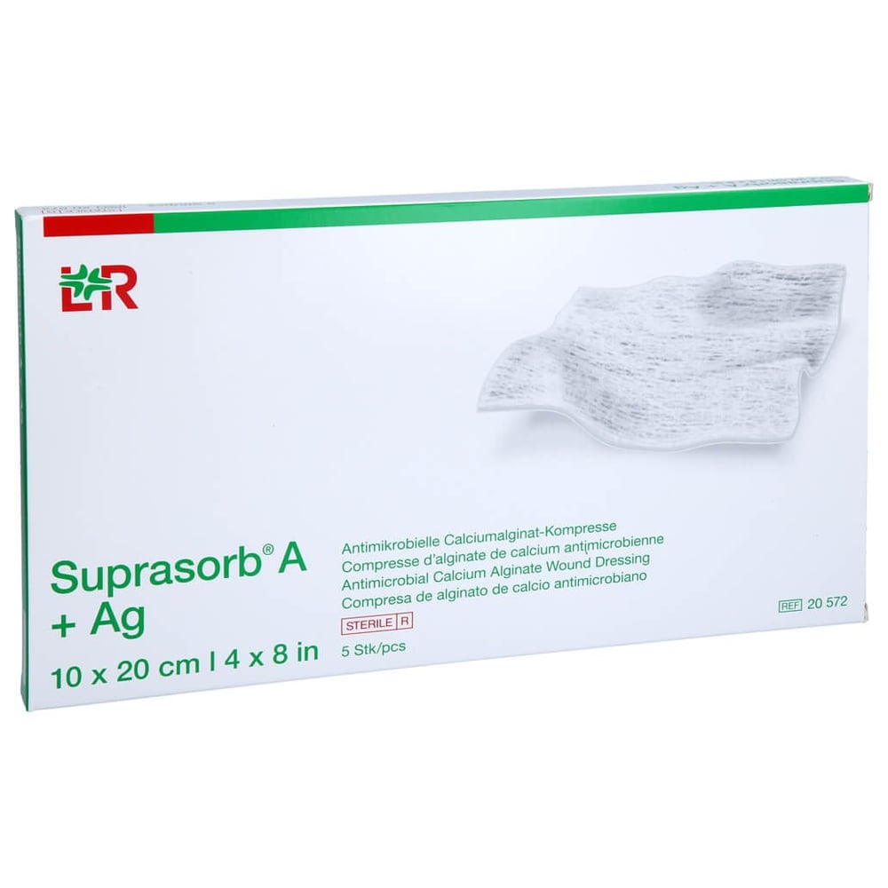 Suprasorb A+AG Antimikro Cal.-alginat Kompr.10x20