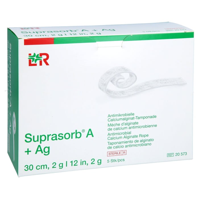 Suprasorb A+AG Antimikro Cal.-alginat Tampo30cm 2g