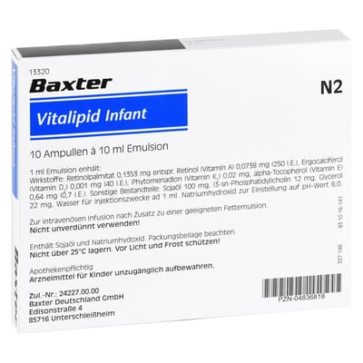 Vitalipid Infant Emulsion zur Infusion Ampullen