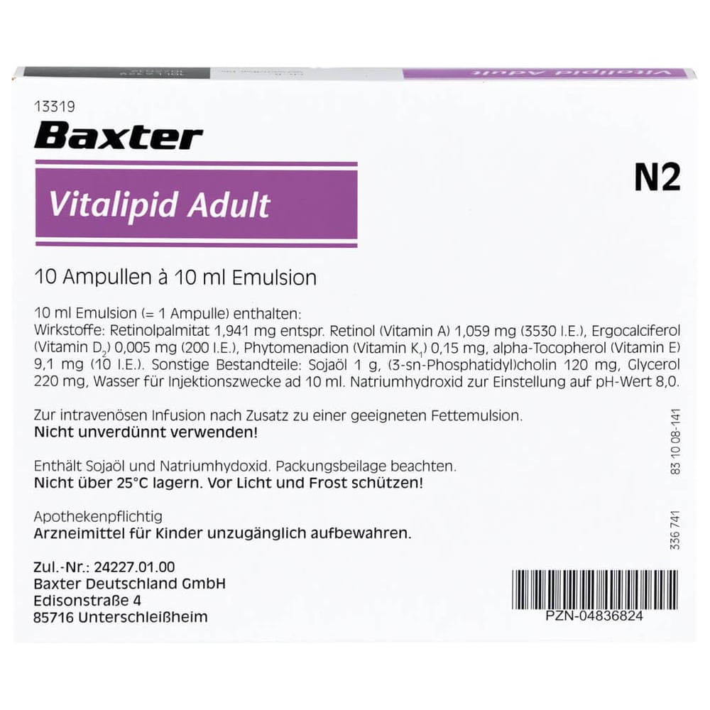 Vitalipid Adult Emulsion zur Infusion Ampullen