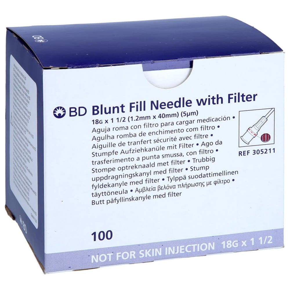 Bd Aufziehkanüle m. Filter 18g 1 1/2 (1.2x40mm)