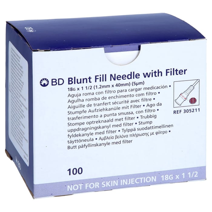 Bd Aufziehkanüle m. Filter 18g 1 1/2 (1.2x40mm)