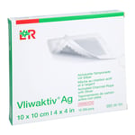 Vliwaktiv AG 10x10 cm Aktivkohle Tamponade.m. Silber Produktbild 1