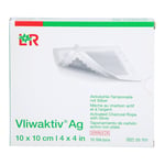 Vliwaktiv AG 10x10 cm Aktivkohle Tamponade.m. Silber Produktbild 2