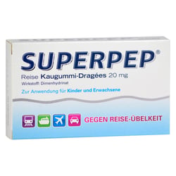 Superpep Reise Kaugummi-Dragees 20 mg