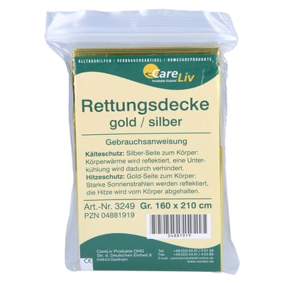 Rettungsdecke gold/silber 160x210cm