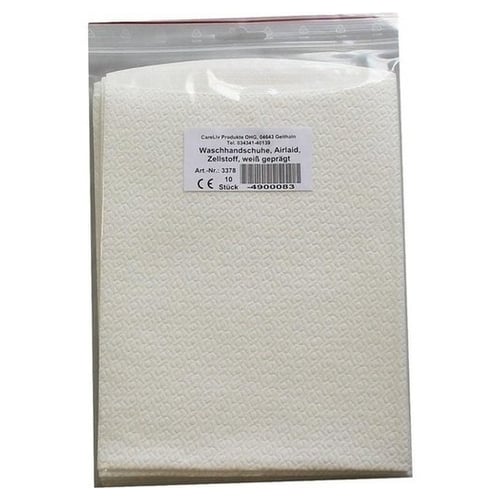 Waschhandschuhe Airlaid weiß geprägt