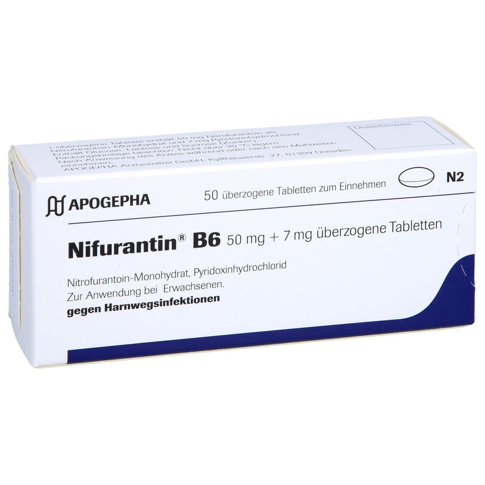 Nifurantin B6 50 mg+7 mg