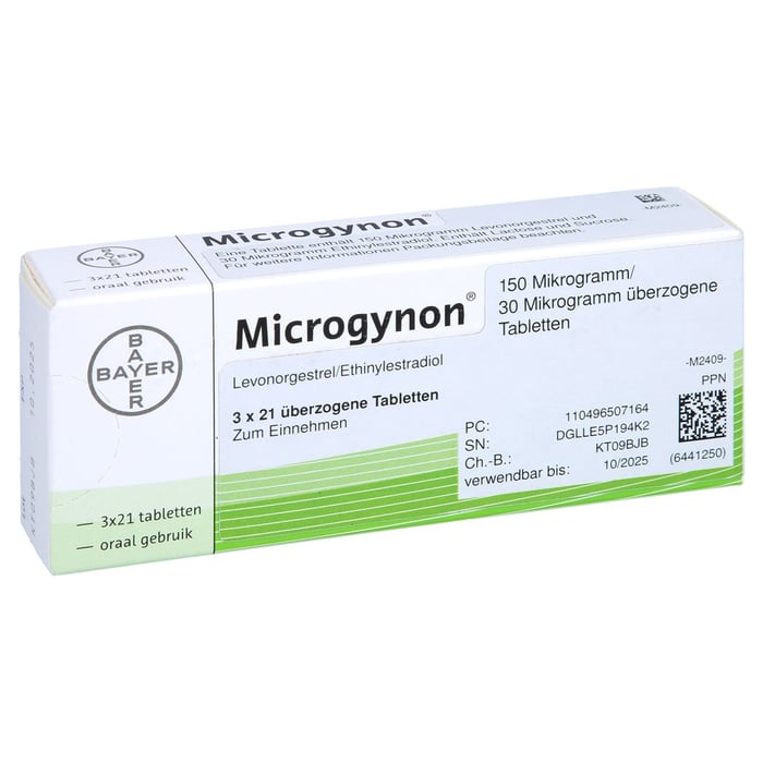 Microgynon 150 Mikrogramm/30 Mikrogramm