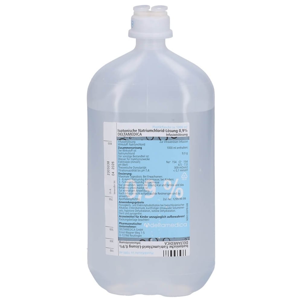 Isotonische NaCl 0.9% DELTAMEDICA Plastikinf.