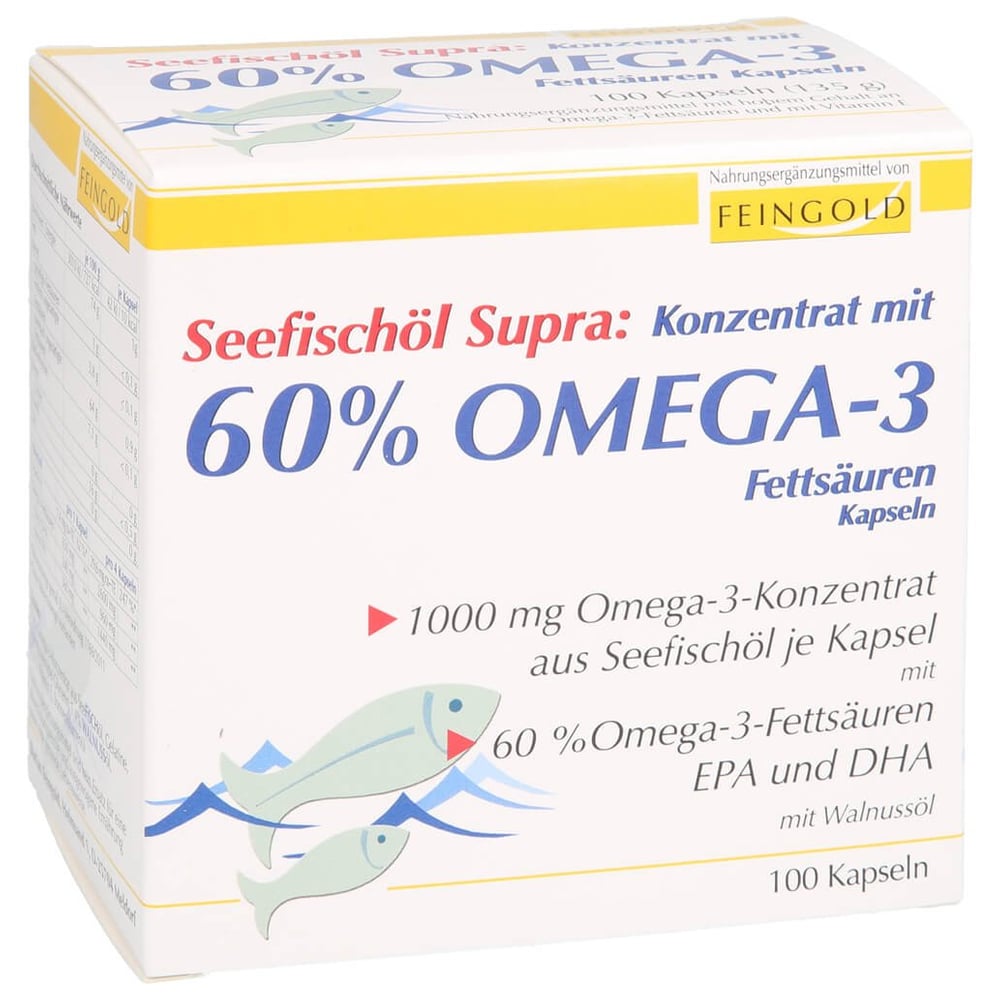 Seefischöl Supra mit 60% Omega-3-Fettsäuren Weichk