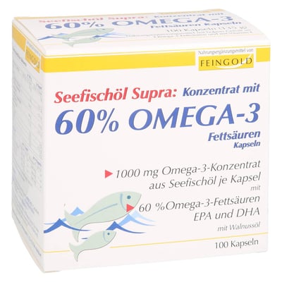 Seefischöl Supra mit 60% Omega-3-Fettsäuren Weichk