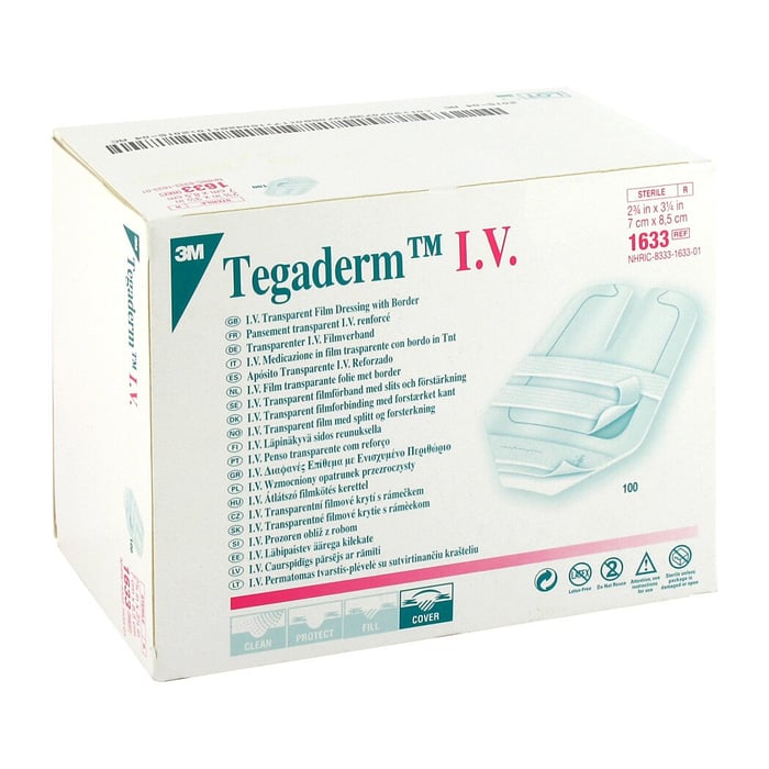 Tegaderm 3M 1633 7.0x8.5cm Transparent Verb.