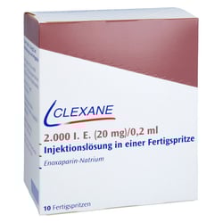 Clexane 2000 I.E. (20 mg)/0,2 ml Injektionslösung
