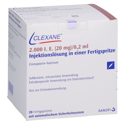 Clexane 2000 I.E. (20 mg)/0,2 ml Injektionslösung