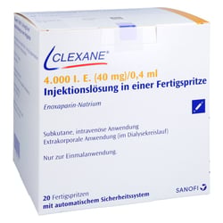 Clexane 4000 I.E. (40 mg)/0,4 ml Injektionslösung