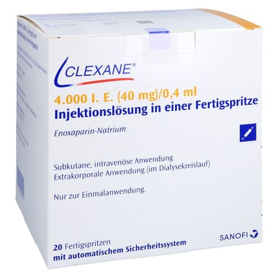 Clexane 4000 I.E. (40 mg)/0,4 ml Injektionslösung