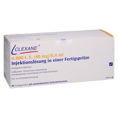 Clexane 4000 I.E. (40 mg)/0,4 ml Injektionslösung