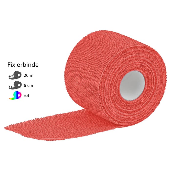 Peha Haft Color Fixierbinde 6cmx20m rot