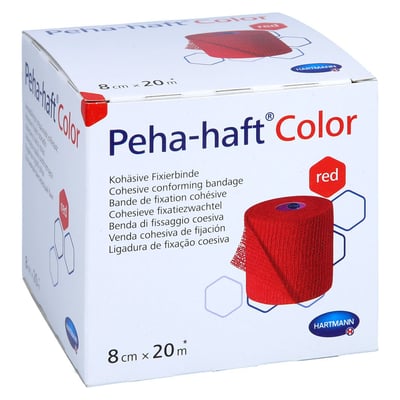 Peha Haft Color Fixierbinde 8cmx20m rot