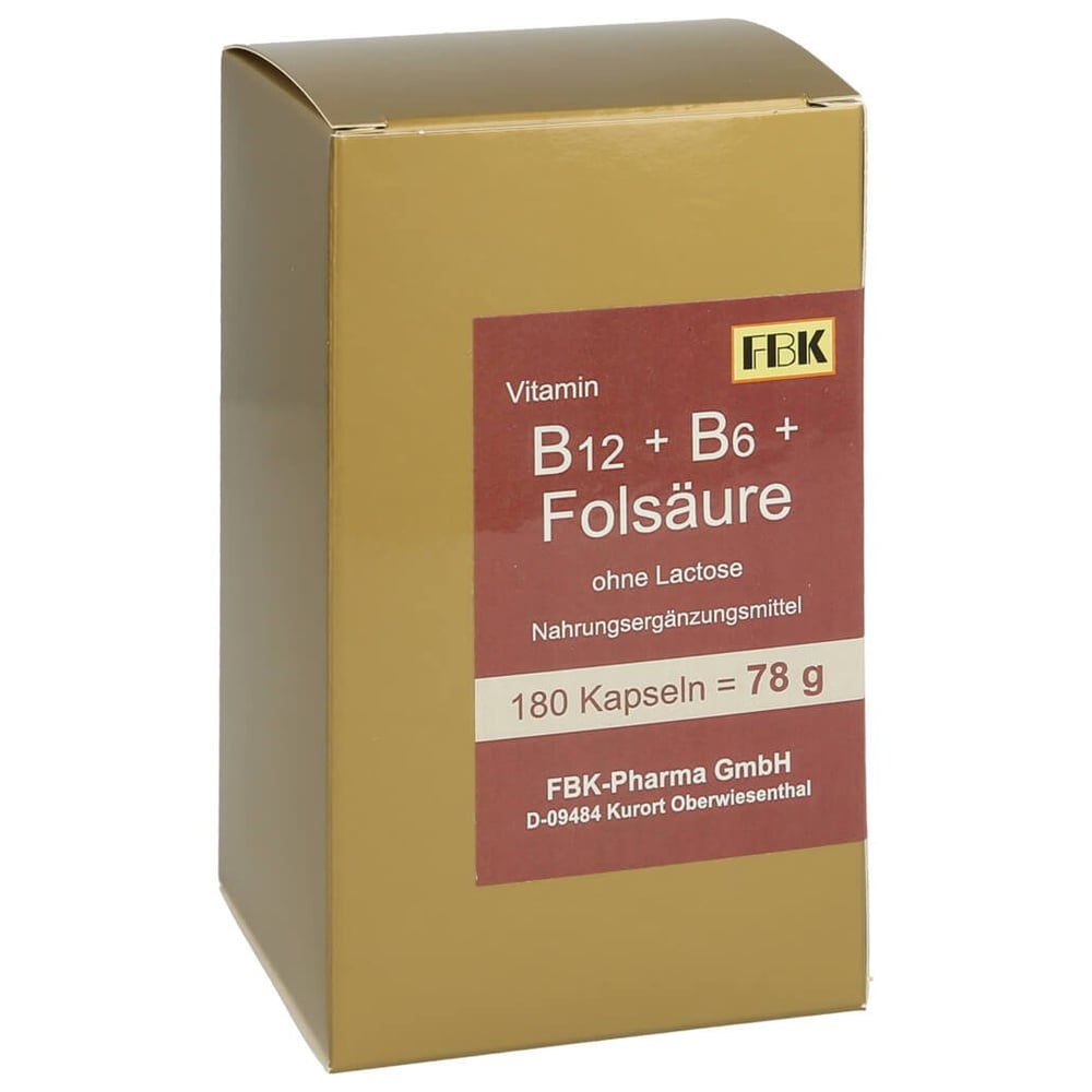 B12+B6+Folsäure ohne Lactose Kapseln
