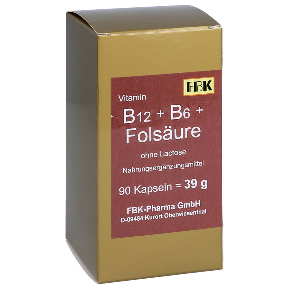 B12+B6+Folsäure ohne Lactose Kapseln