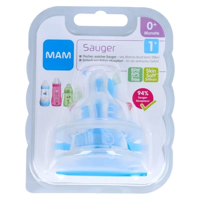Mam Sauger Größe 1 0+ Monate Silikon Produktbild 1