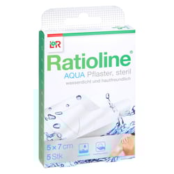 Ratioline aqua Duschpflaster Plus 5x7 cm steril