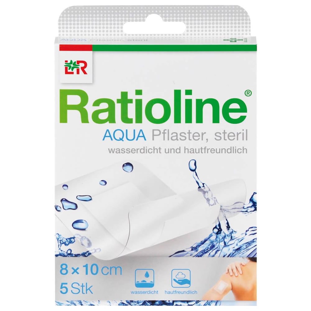 Ratioline aqua Duschpflaster plus 8x10cm steril