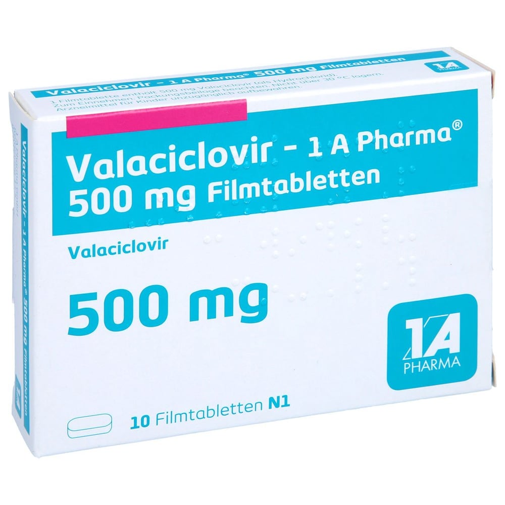 Valaciclovir - 1 A Pharma 500mg Filmtabletten