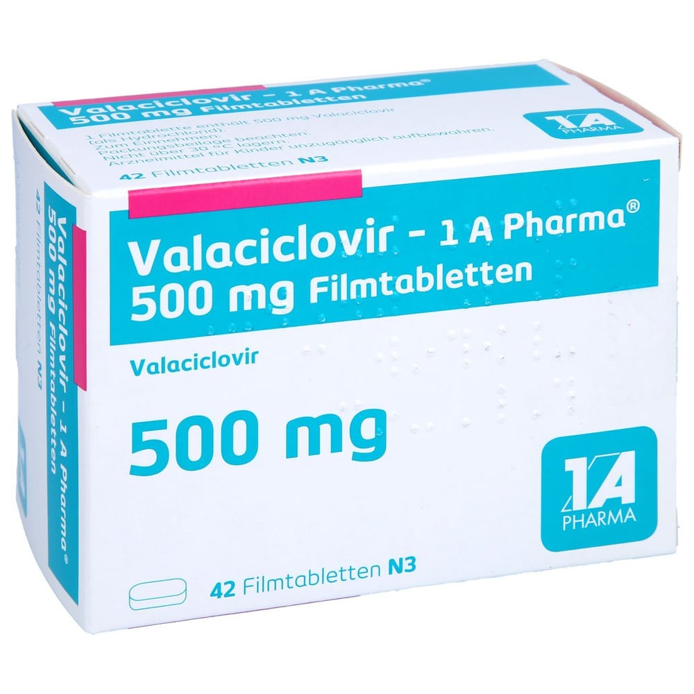 Valaciclovir - 1 A Pharma 500mg Filmtabletten