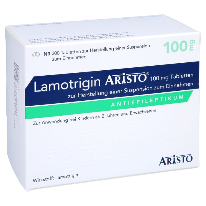 Lamotrigin Aristo 100mg suspendierbare Tabletten