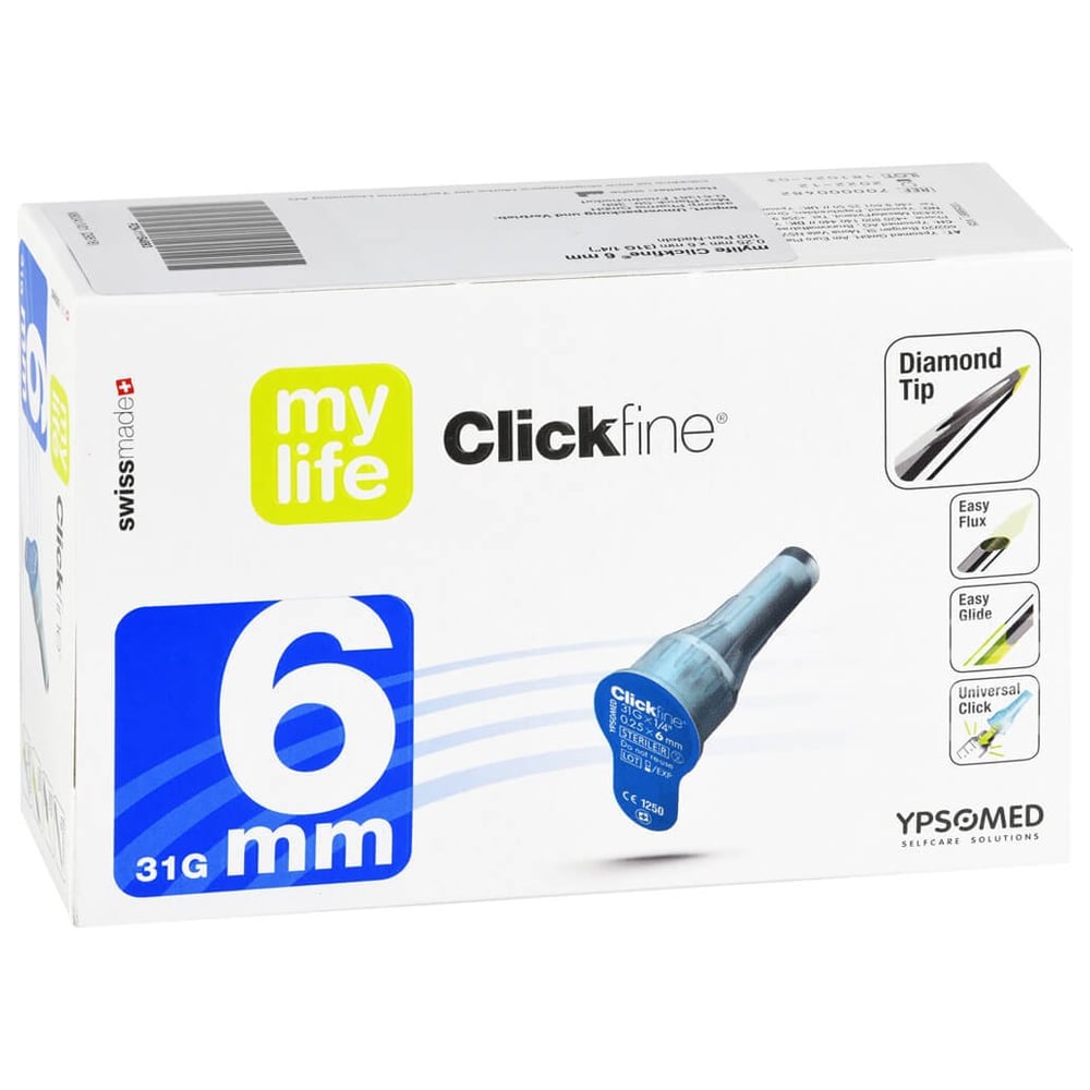 Mylife Clickfine Pen-Nadeln 6 mm 31 G