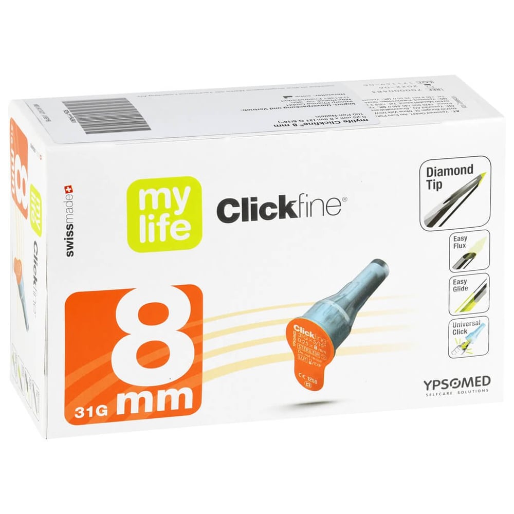 Mylife Clickfine Pen-Nadeln 8 mm Medical Technologie and Devices