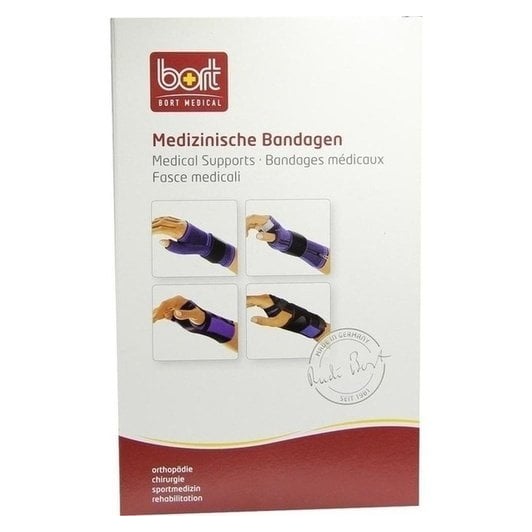 Bort Handgelenkstütze m.Aluschiene re.M schwarz