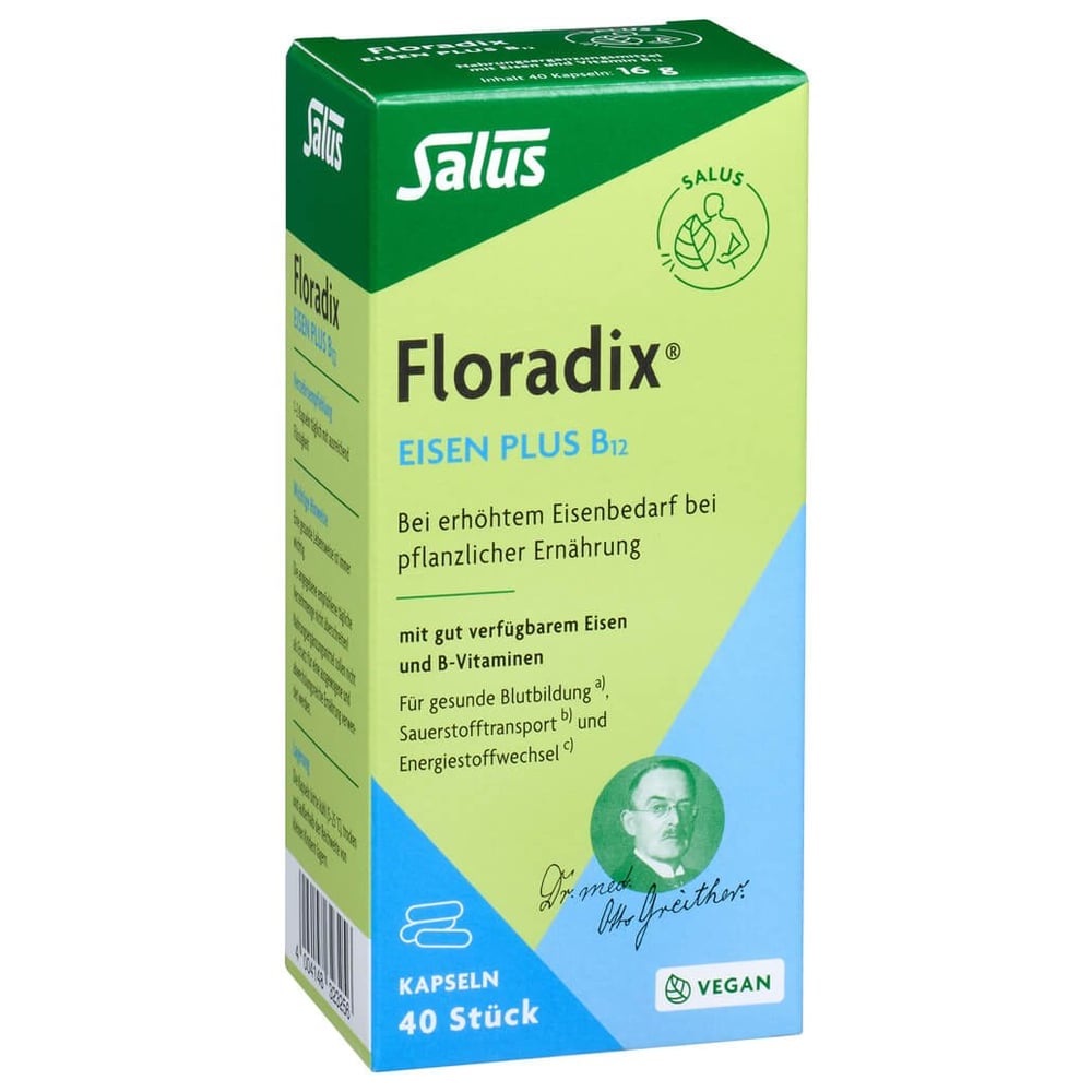 Floradix Eisen plus B12 vegan Kapseln