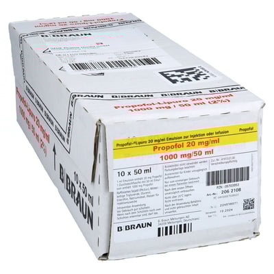 PROPOFOL Lipuro 2% 20mg/ml Emuls.z.Inj.o.Inf.Dsfl.