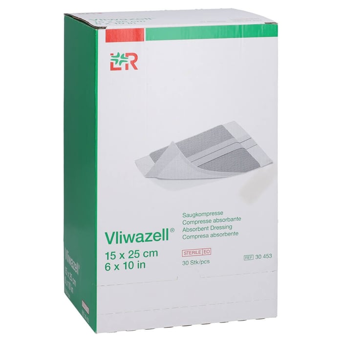 Vliwazell Kompressen 15x25cm steril