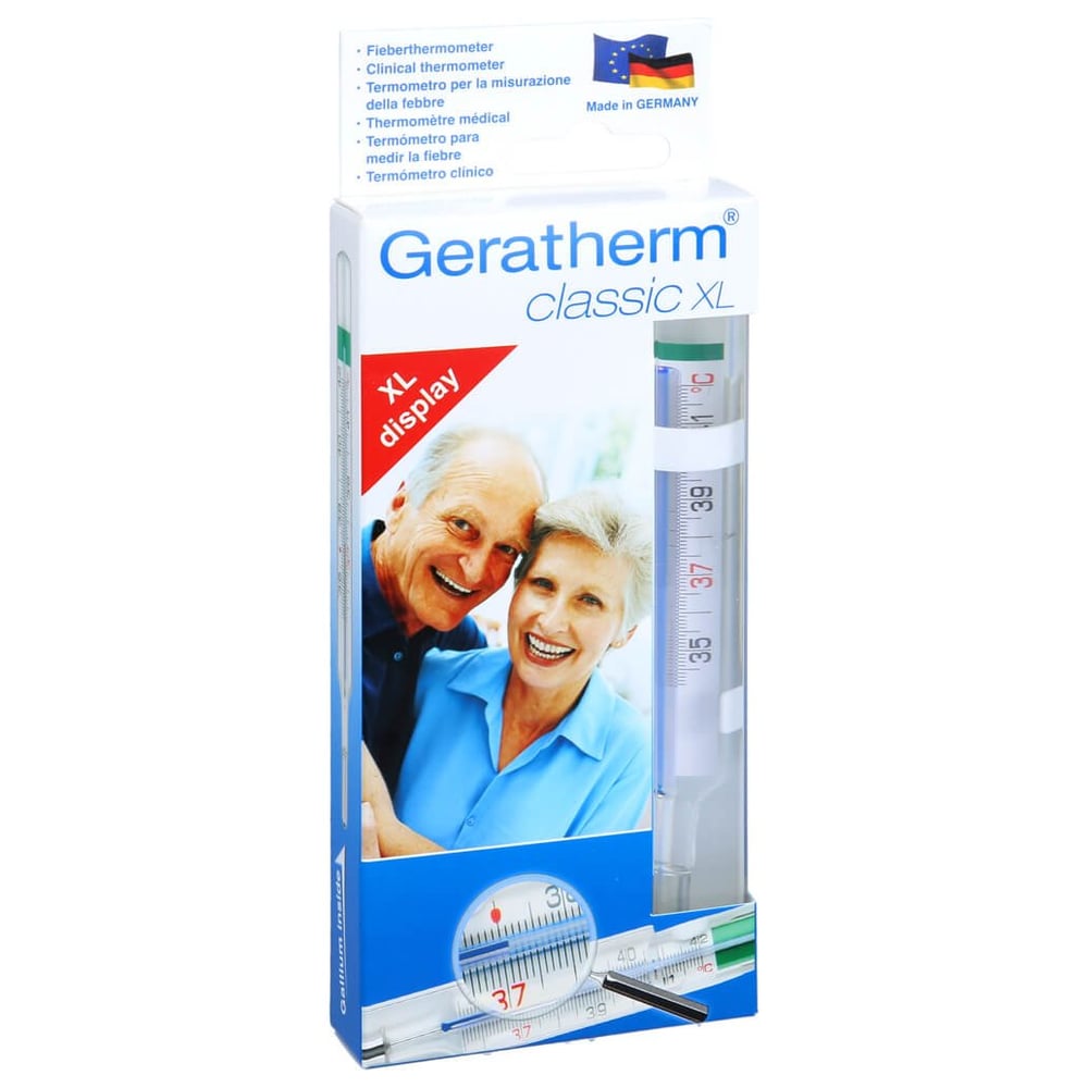 Geratherm classic XL quecksilberf.Fieberth.m.Lupe