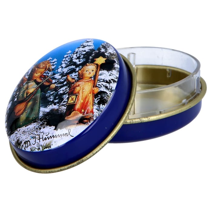 Pillendose oval Winter Motiv