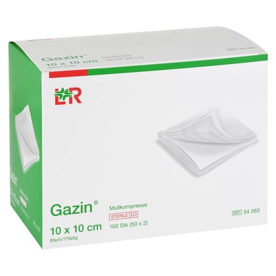 Gazin Mullkompresse 10x10 cm steril 8fach Junek Produktbild 1