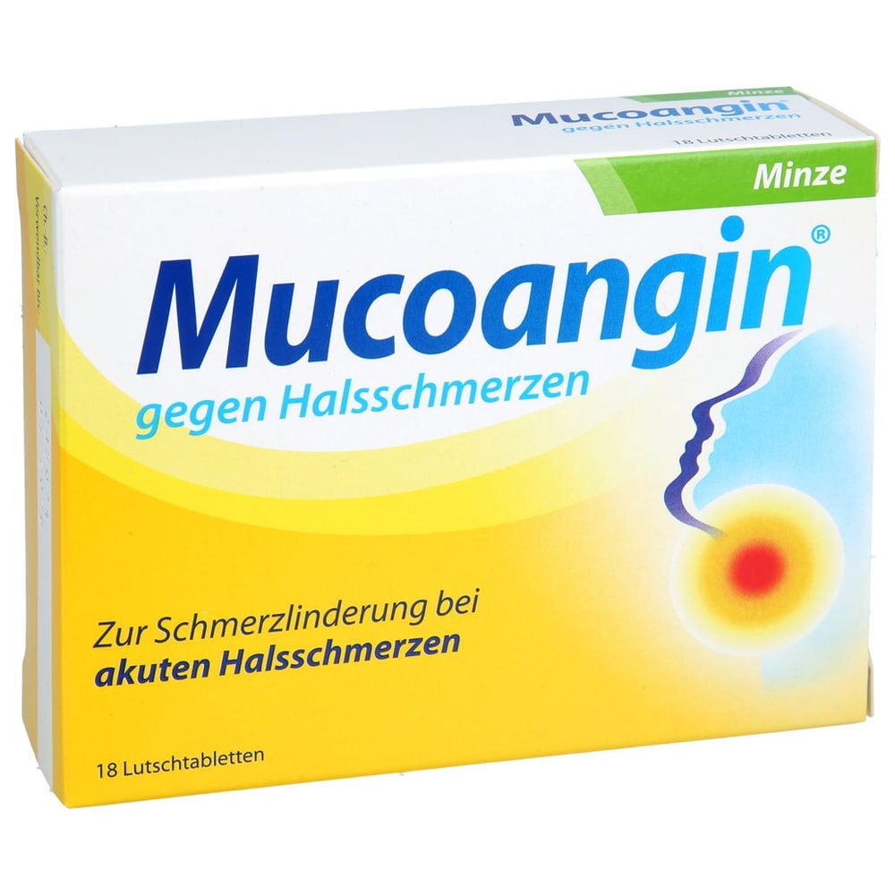 Mucoangin gegen Halsschmerzen Minze