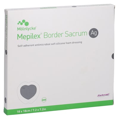 Mepilex Border Sacrum Ag 18x18 cm