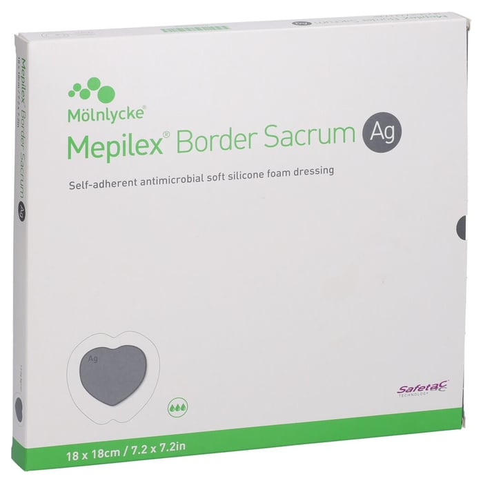 Mepilex Border Sacrum Ag 18x18 cm